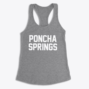 Poncha Springs Colorado Classic Block Women's Racerback Tank