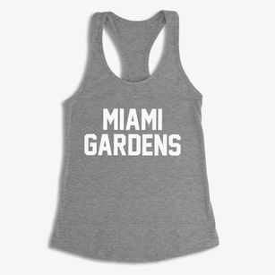 Miami Gardens Florida Classic Block Women's Racerback Tank