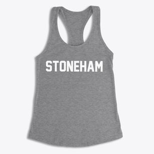 Stoneham Massachusetts Classic Block Women's Racerback Tank