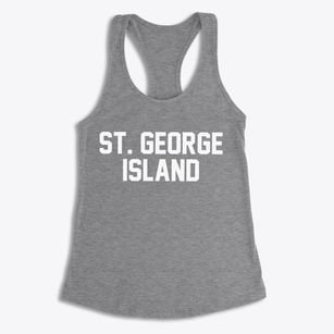 St. George Island Maryland Classic Block Women's Racerback Tank