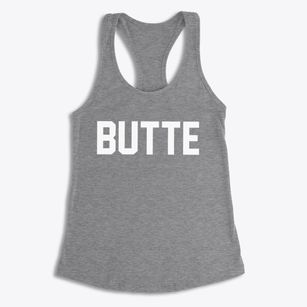Butte North Dakota Classic Block Women's Racerback Tank