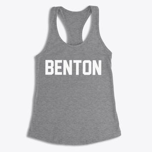Benton Iowa Classic Block Women's Racerback Tank
