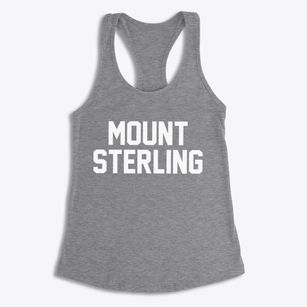 Mount Sterling Iowa Classic Block Women's Racerback Tank