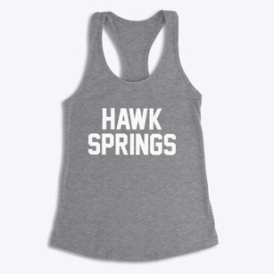Hawk Springs Wyoming Classic Block Women's Racerback Tank