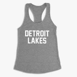 Detroit Lakes Minnesota Classic Block Women's Racerback Tank