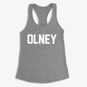 Olney Illinois Classic Block Women's Racerback Tank