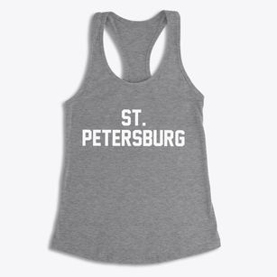 St. Petersburg Florida Classic Block Women's Racerback Tank
