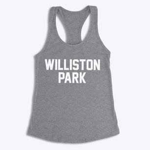 Williston Park New York Classic Block Women's Racerback Tank