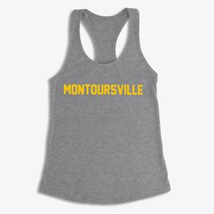 Montoursville Pennsylvania Classic Block Women's Racerback Tank