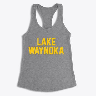 Lake Waynoka Ohio Classic Block Women's Racerback Tank