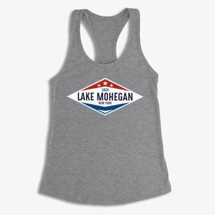 Lake Mohegan New York Diamond Star Women's Racerback Tank