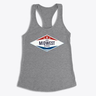 Midwest Wyoming Diamond Star Women's Racerback Tank