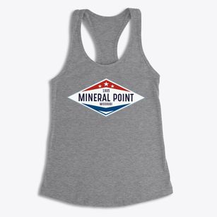 Mineral Point Missouri Diamond Star Women's Racerback Tank