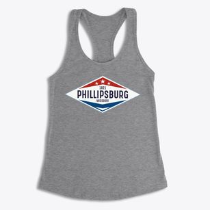 Phillipsburg Missouri Diamond Star Women's Racerback Tank