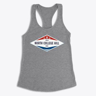 North College Hill Ohio Diamond Star Women's Racerback Tank