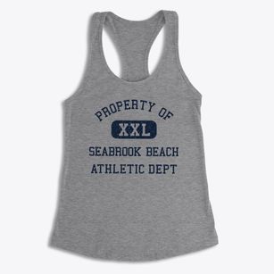 Seabrook Beach New Hampshire Athletic Dept Women's Racerback Tank