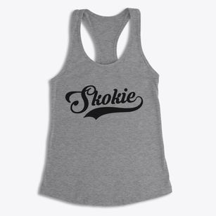Skokie Illinois Vintage Team Women's Racerback Tank