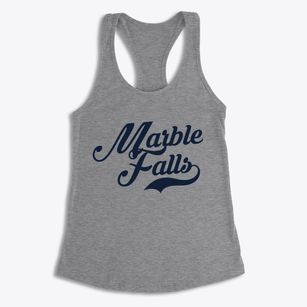 Marble Falls Texas Vintage Team Women's Racerback Tank