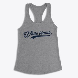 White Plains New York Vintage Team Women's Racerback Tank
