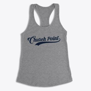 Church Point Louisiana Vintage Team Women's Racerback Tank