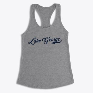 Lake George New York Vintage Team Women's Racerback Tank