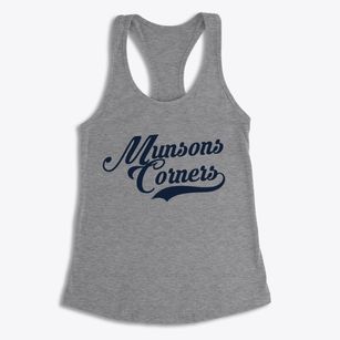 Munsons Corners New York Vintage Team Women's Racerback Tank