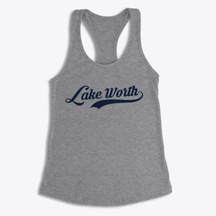 Lake Worth Florida Vintage Team Women's Racerback Tank