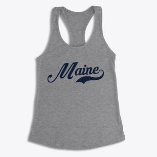 Maine Wisconsin Vintage Team Women's Racerback Tank