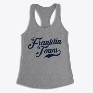 Franklin Town Massachusetts Vintage Team Women's Racerback Tank