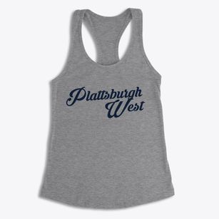 Plattsburgh West New York Vintage Team Women's Racerback Tank