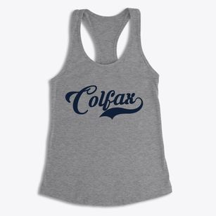 Colfax Illinois Vintage Team Women's Racerback Tank