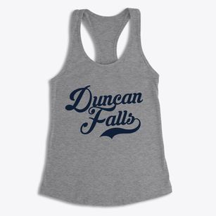 Duncan Falls Ohio Vintage Team Women's Racerback Tank