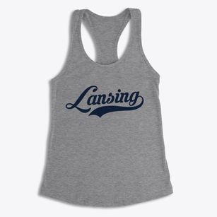 Lansing Michigan Vintage Team Women's Racerback Tank