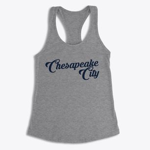 Chesapeake City Maryland Vintage Team Women's Racerback Tank