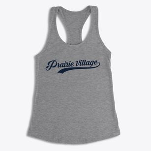 Prairie Village Kansas Vintage Team Women's Racerback Tank