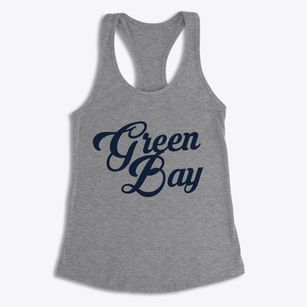 Green Bay Wisconsin Vintage Team Women's Racerback Tank