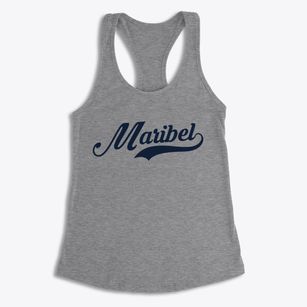 Maribel Wisconsin Vintage Team Women's Racerback Tank
