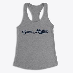 Santa Monica California Vintage Team Women's Racerback Tank