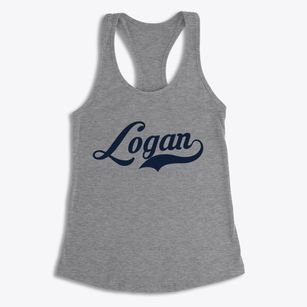 Logan North Dakota Vintage Team Women's Racerback Tank