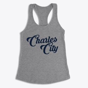 Charles City Virginia Vintage Team Women's Racerback Tank
