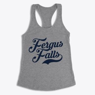 Fergus Falls Minnesota Vintage Team Women's Racerback Tank