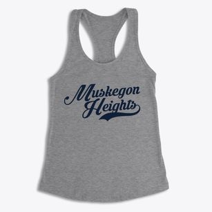 Muskegon Heights Michigan Vintage Team Women's Racerback Tank