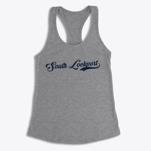 South Lockport New York Vintage Team Women's Racerback Tank