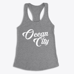 Ocean City Maryland Vintage Team Women's Racerback Tank