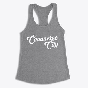 Commerce City Colorado Vintage Team Women's Racerback Tank