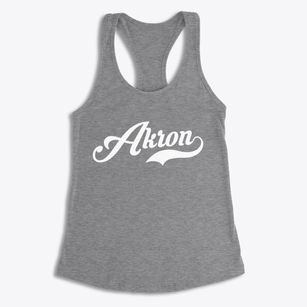 Akron Ohio Vintage Team Women's Racerback Tank