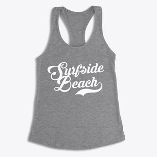 Surfside Beach South Carolina Vintage Team Women's Racerback Tank