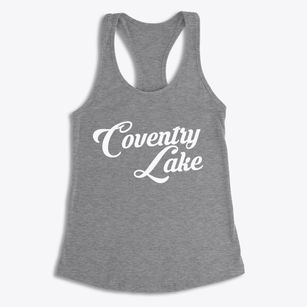 Coventry Lake Connecticut Vintage Team Women's Racerback Tank