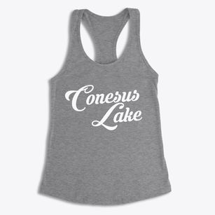 Conesus Lake New York Vintage Team Women's Racerback Tank