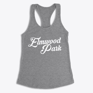 Elmwood Park Wisconsin Vintage Team Women's Racerback Tank